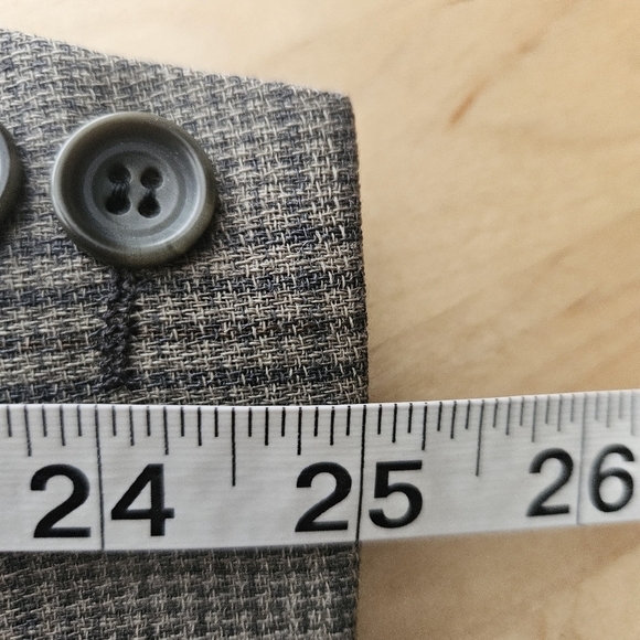 Vintage Yves Saint Laurent Wool Men's Blazer Jacket Brown/Blue Size 47R - Picture 11 of 13